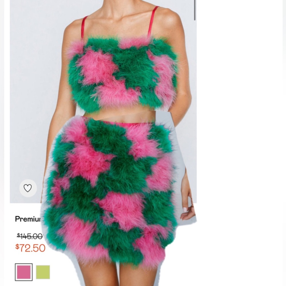 Fluffy skirt set
